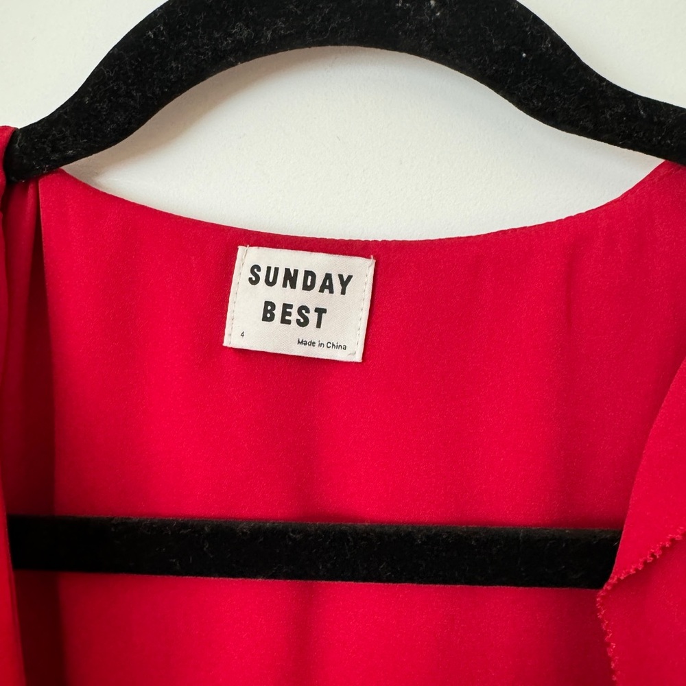 Aritzia Sunday Best Wrap Mini Dress - Picture 2 of 6